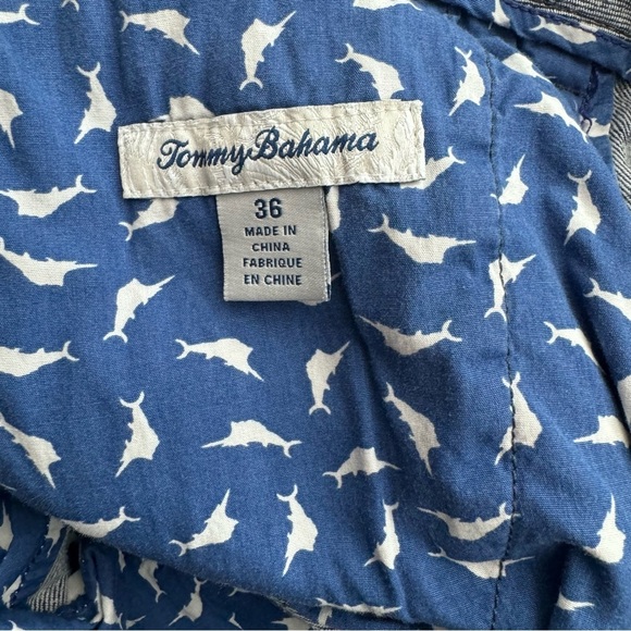 Tommy Bahama Men’s beach blue linen blend chambray shorts 7” inseam Sz 36 - Picture 6 of 7
